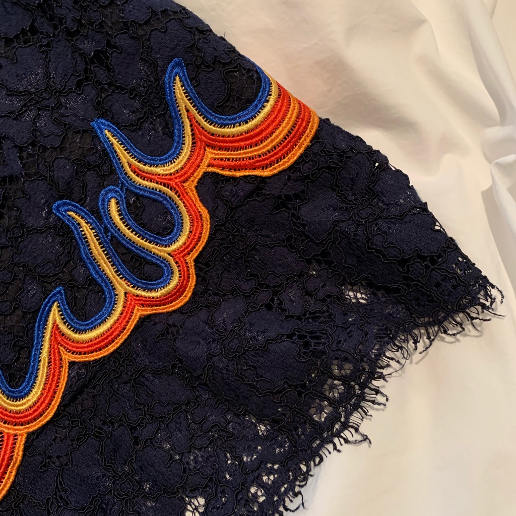Sandro Paris Jupe En Dentelle Art Flammes Skirt